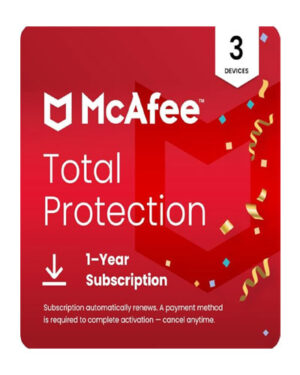 McAfee Total Protection 3-Device 2025 | Security Software Includes Antivirus, Secure VPN, Scam Protection