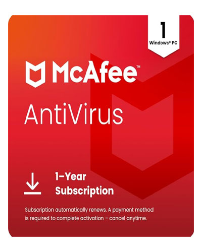 McAfee AntiVirus 2025 Software | Real-Time PC Protection from New and Evolving Threats